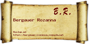 Bergauer Rozanna névjegykártya